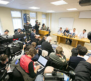 Automaidano lyderio ukrainiečio Dmytro Bulatovo spaudos konferencija