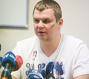 Automaidano lyderio ukrainiečio Dmytro Bulatovo spaudos konferencija
