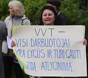 Piketuojantys VVT darbuotojai