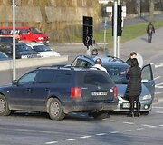 Vilniuje vėl nuverstas &scaron;viesoforas