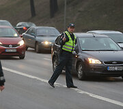 Vilniaus kelių policijos reidas Ukmergės gatvėje