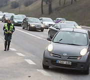 Vilniaus kelių policijos reidas Ukmergės gatvėje