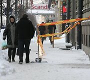 Apsauginė juosta įspėja vilniečius apie pavojų
