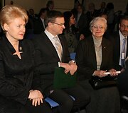 Prezidentė Dalia Grybauskaitė ir kultūros ministras Remigijus Vilkaitis