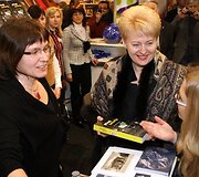 Mugės atidaryme dalyvavo prezidentė Dalia Grybauskaitė