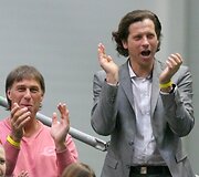 Legendinis krep&scaron;ininkas &Scaron;arūnas Marčiulionis ir verslininkas Darius Mockus