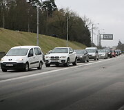 Transporto grūstis Geležinio vilko gatvėje