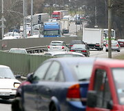 Transporto grūstis Geležinio vilko gatvėje