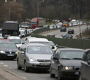 Transporto grūstis Geležinio vilko gatvėje