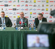I&scaron; kairės: Mindaugas &Scaron;pokas, Jonas Kazlauskas, Linas Kunigėlis
