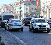 Vilniaus centre policija rūpinosi eismo saugumu