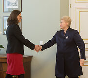 Dalia Grybauskaitė ir Cecilia Malmstrom