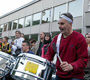 Jubiliejinę Gatvės muzikos dieną Vilniuje vainikavo &bdquo;Drum2gether&ldquo; improvizacija