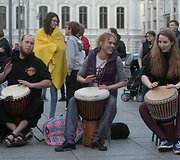 Jubiliejinę Gatvės muzikos dieną Vilniuje vainikavo &bdquo;Drum2gether&ldquo; improvizacija
