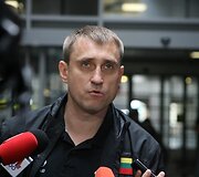 Lietuvos vyrų krep&scaron;inio rinktinė Vilniaus oro uoste
