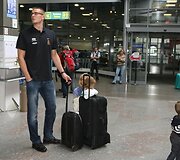 Lietuvos vyrų krep&scaron;inio rinktinė Vilniaus oro uoste