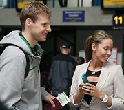 Lietuvos vyrų krep&scaron;inio rinktinė Vilniaus oro uoste