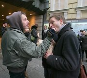 Protesto akcijos akimirka