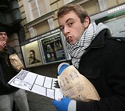 Protesto akcijos akimirka