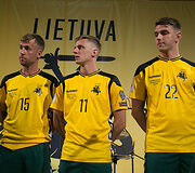 Lietuvos futbolo rinktinės pristatymas prie&scaron; naują Pasaulio čempionato atrankos ciklą.