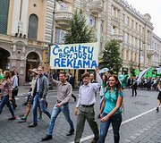 Vilniaus universiteto darbuotojų, studentų ir alumnų eisena į VU rūmus