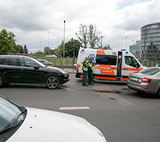 Vilniaus centre vienas po kito susidūrė 4 automobiliai