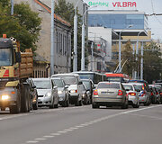 Vilniaus Naujamiestyje transporto spūstys