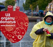 Vilniuje žvakučių akcija organų donorams pagerbti