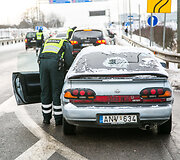Vilniaus kelių policijos reidas sekmadienio ryte