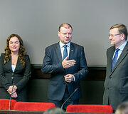 Milda Vainiutė, Saulius Skvernelis, Juozas Bernatonis
