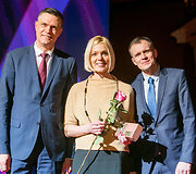 Geriausių Vilniaus sportininkų apdovanojimų akimirka