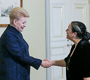 Prezidentė susitiko su užsienio &scaron;alių ambasadoriais 