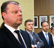 Saulius Skvernelis, Ramūnas Karbauskis, Aurelijus Veryga, Agnė &Scaron;irinskienė