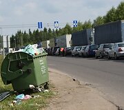 Medininkų pasienio poste kelių kilometrų eilės