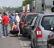Medininkų pasienio poste kelių kilometrų eilės