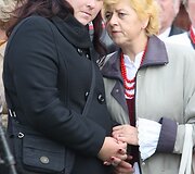 Lenkų protesto mitingas prie Lietuvos respublikos Seimo