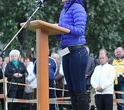 Lenkų protesto mitingas prie Lietuvos respublikos Seimo
