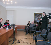 Spaudos konferencijos akimirka
