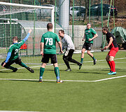 Futbolo rungtynių Vytaro Radzevičiaus 50-mečio proga akimirka