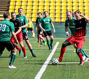 Futbolo rungtynių Vytaro Radzevičiaus 50-mečio proga akimirka