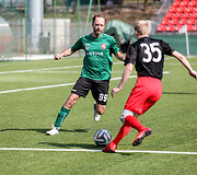 Futbolo rungtynių Vytaro Radzevičiaus 50-mečio proga akimirka