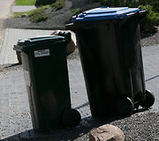 Konteineriai prie individualių namų Santari&scaron;kėse