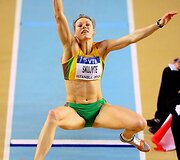 Austra Skujytė &scaron;uolių į tolį rungtyje