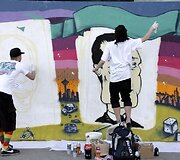 Graffiti meistrai prie&scaron;ė net 10 valandų