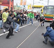 Ž.Savickas tempė autobusą