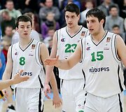 &bdquo;Rūdupio&ldquo; žaidėjai (i&scaron; kairės): A.Ju&scaron;kevičius, J.Sinica ir G.Orelikas