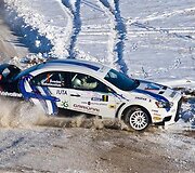 &bdquo;Halls Winter rally&ldquo; lenktynių akimirka