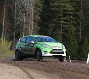 &bdquo;OKarte Autosporta Akademija&ldquo; organizuotų &bdquo;Ford Fiesta R2&ldquo; bandymų Latvijoje akimirka