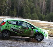 &bdquo;OKarte Autosporta Akademija&ldquo; organizuotų &bdquo;Ford Fiesta R2&ldquo; bandymų Latvijoje akimirka