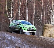 &bdquo;OKarte Autosporta Akademija&ldquo; organizuotų &bdquo;Ford Fiesta R2&ldquo; bandymų Latvijoje akimirka